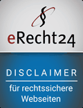 Seal eRecht24 disclaimer